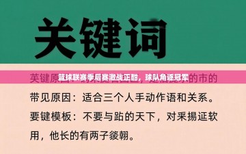 篮球联赛季后赛激战正酣，球队角逐冠军
